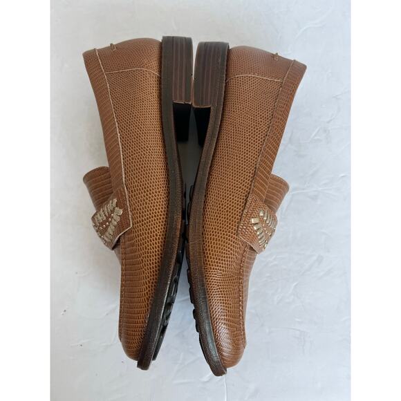 NWT Brioso Frisco Brown Lizard Emboss Leather
Loafers Slip On Comfort Shoes 8.5M - Picture 6 of 11
